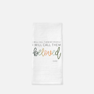 I Will Call Them Beloved Towel Flour Sack Romans 9:25 Bible Verse Kitchen Towel