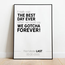 Best Day Ever Personalized Gotcha Day Wall Art Printable Digital Download