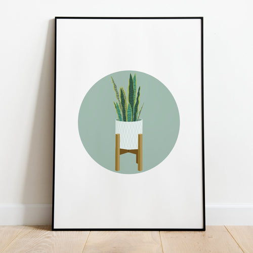 Mother In Laws Tongue Houseplant Plant Lover Digital Download Wall Art