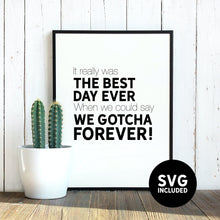 Best Day Ever Personalized Gotcha Day Wall Art Printable Digital Download