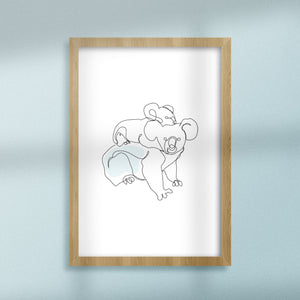 Mom and Me Koala Downloadable Printable Nursery Wall Art