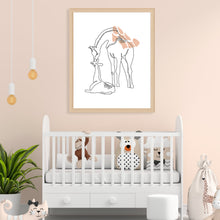 Mom and Me Giraffe Nursery Wall Art Downloadable Printable