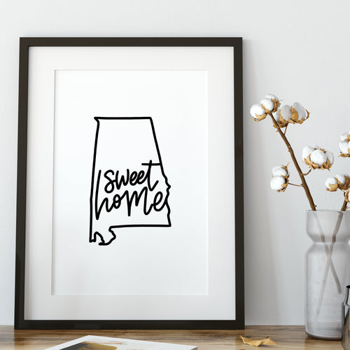 Home Sweet Home Alabama SVG Printable Art